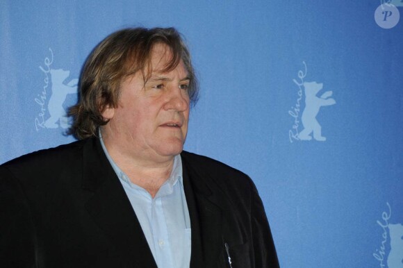 Gérard Depardieu, au Festival du film de Berlin, lors du photocall de son film Mammuth, le vendredi 19 février.