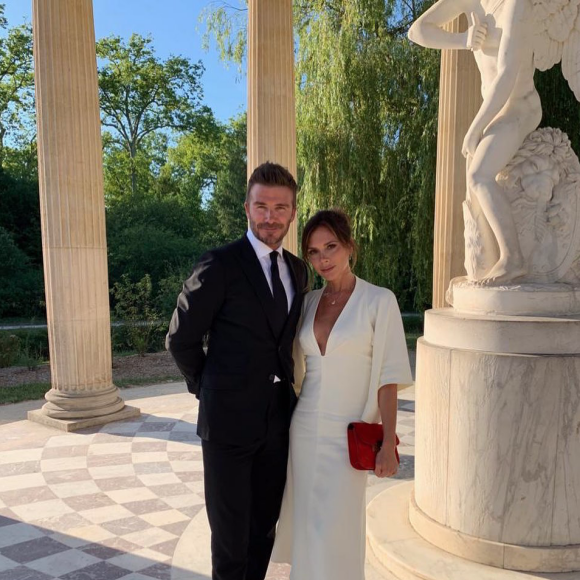 David et Victoria Beckham lors de leurs 20 ans de mariage, célébrés au Château de Versailles.