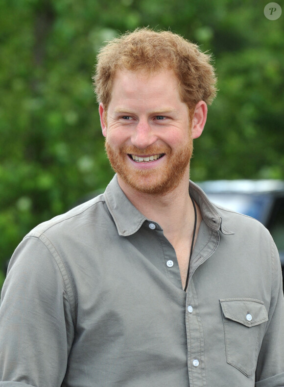 Le prince Harry visite un lieu de pèche dédié à l'éducation des jeunes défavorisés à Aberdare le 5 juillet 2016.