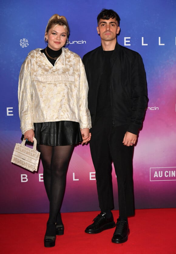 Louane et son compagnon Florian Rossi - Avant Première de " Belle " film animé japonais au Grand Rex à Paris. © Veeren / Bestimage