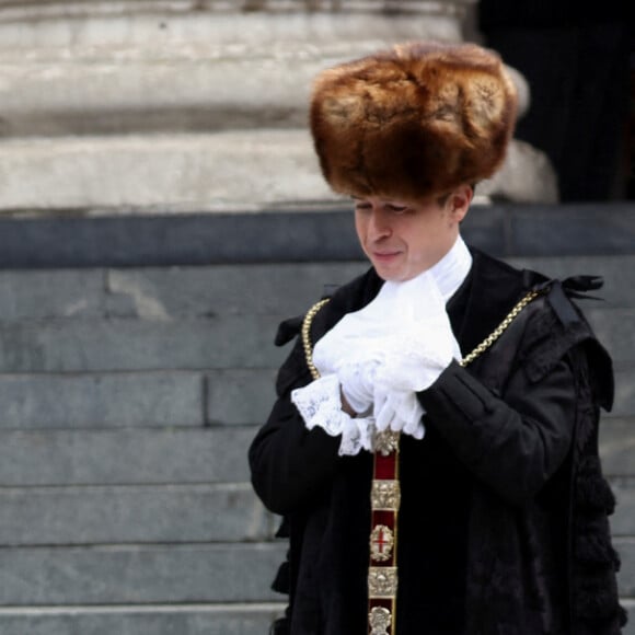 Le prince Harry et Meghan Markle - Les membres de la famille royale et les invités lors de la messe du jubilé, célébrée à la cathédrale Saint-Paul de Londres le 3 juin 2022. 