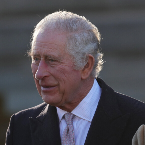 Le roi Charles III d'Angleterre et Camilla Parker Bowles, reine consort d'Angleterre, visitent l'hôtel de ville de Bolton à Bolton Greater Manchester, Royaume Uni, le 20 janvier 2023. 