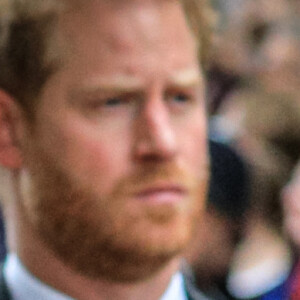 Le roi Charles III d'Angleterre, Le prince Harry, duc de Sussex et La princesse Anne - Funérailles nationales de la reine Elizabeth II à Londres, Royaume Uni, le 19 septembre 2022. © Avalon/panoramic/Bestimage 