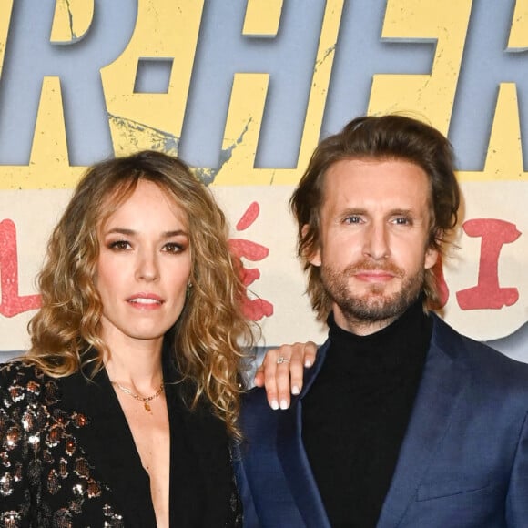 Elodie Fontan et son compagnon Philippe Lacheau - Avant-première du film "Super-héros malgré lui" au cinéma Le Grand Rex à Paris le 31 janvier 2022. © Coadic Guirec/Bestimage