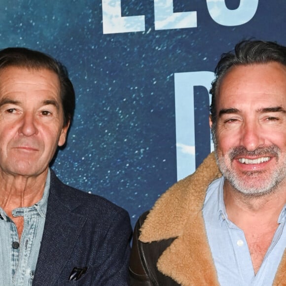 Jean-Albert Lièvre et Jean Dujardin à la première du film "Les gardiennes de la planète" au cinéma Pathé Wepler à Paris, France, le 12 février 2023. © Coadic Guirec/Bestimage 