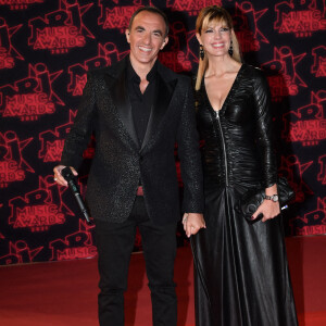 Nikos Aliagas et sa compagne Tina Grigoriou lors de la 23ème édition des NRJ Music Awards 2021 au Palais des Festivals de Cannes, le 20 novembre 2021. © Rachid Bellak/Bestimage 