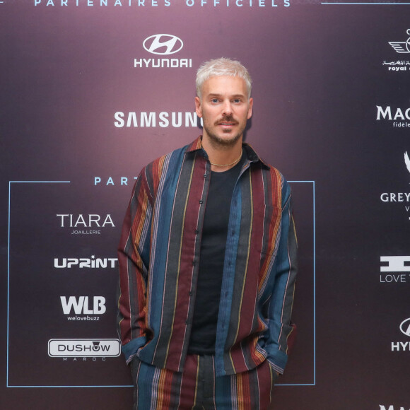 Exclusif - M. Pokora - Photocall du Casa Music Show au Sofitel Casablanca Tour Blanche organisé par K.Cheddadi à Casablanca au Maroc le 7 octobre 2022. © Philippe Doignon / Bestimage