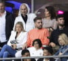 Zinedine Zidane et sa femme Véronique, Luca Zidane et sa compagne Marina, Théo Zidane - Les célébrités assistent à la victoire du Real Madrid face à Liverpool (1-0) en finale de la Ligue des Champions au stade de France, le 28 mai 2022. © Cyril Moreau / Bestimage