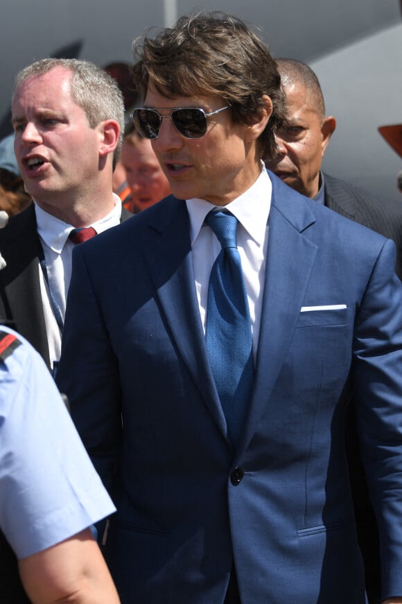 Tom Cruise a visité le salon international de présentation aéronautique militaire "Royal international Air Tattoo" à Fairford. Le 16 juillet 2022.