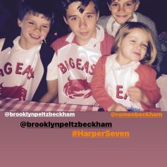 Photo de Cruz, Brooklyn, Romeo et Harper Beckham via Instagram à l'occasion de son 18ème anniversaire le 20 février 2023.