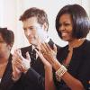 Michelle Obama à la Maison Blanche avec Harry Connick Jr. Le 21/02/10