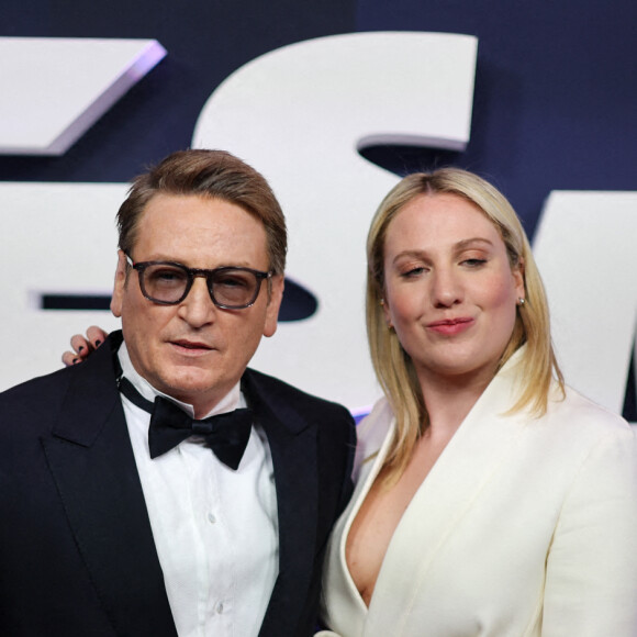 Benoît Magimel et sa femme Margot Pelletier au photocall de la 48ème cérémonie des César à l'Olympia à Paris le 24 février 2023 © Dominique Jacovides / Olivier Borde / Bestimage 