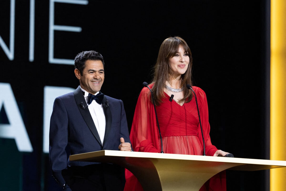 Photo Jamel Debbouze Monica Bellucci 48ème Cérémonie Des César à Lolympia à Paris Le 24