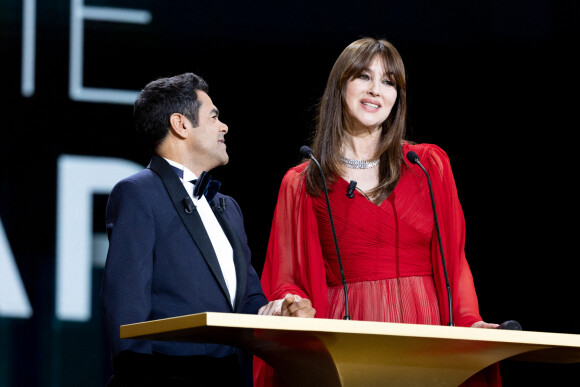Jamel Debbouze, Monica Bellucci - 48ème cérémonie des César à l'Olympia à Paris le 24 février 2023 © Borde / Jacovides / Bestimage 