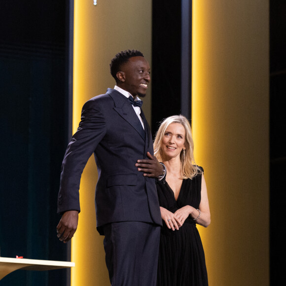 Ahmed Sylla, Léa Drucker (robe Chloé, chaussures Louboutin, bijoux Boucheron) - 48ème cérémonie des César à l'Olympia à Paris le 24 février 2023 © Borde / Jacovides / Bestimage 