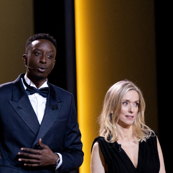 Ahmed Sylla, Léa Drucker (robe Chloé, chaussures Louboutin, bijoux Boucheron) - 48ème cérémonie des César à l'Olympia à Paris le 24 février 2023 © Borde / Jacovides / Bestimage 