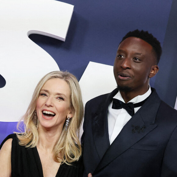 Léa Drucker (robe Chloé, chaussures Louboutin, bijoux Boucheron) et Ahmed Sylla au photocall de la 48ème cérémonie des César à l'Olympia à Paris le 24 février 2023 © Dominique Jacovides / Olivier Borde / Bestimage 
