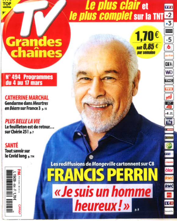 Couverture du magazine "TV Grandes chaînes".
