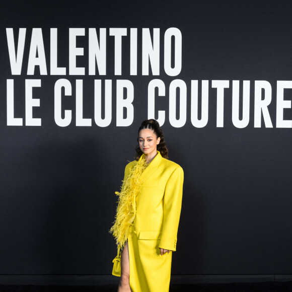 Lena Mahfouf (Lena Situations) lors du défilé de mode Haute-Couture "Valentino" lors de la fashion week de Paris. Le 25 janvier 2023 