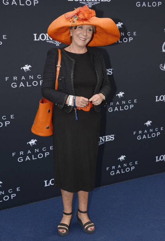 Françoise Laborde - Photocall du 165ème "Prix de Diane Longines" à l'hippodrome de Chantilly le 15 juin 2014.
