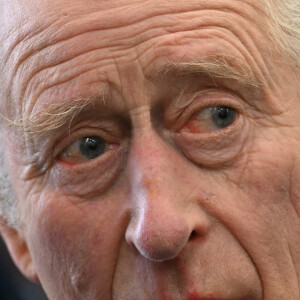 Le roi Charles III d'Angleterre lors d'une visite au projet Felix à Poplar, le 22 février 2023.