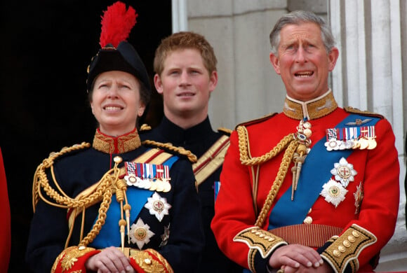 "Le nouveau shérif en ville resserre la bourse royale", annonce-t-on dans les médias anglais...
Archives - Le prince Charles, devenu roi Charles III d'Angleterre, la princesse Anne et le prince Harry.