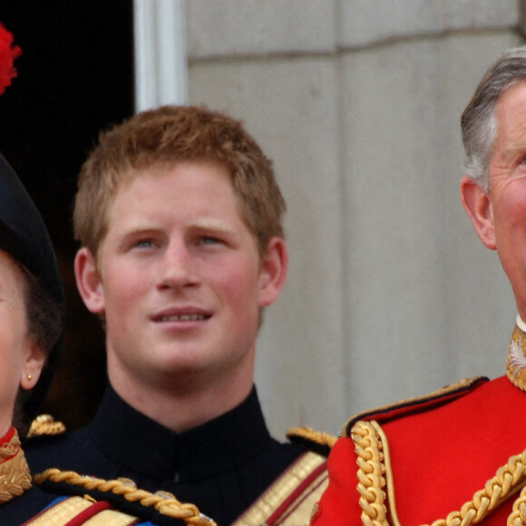"Le nouveau shérif en ville resserre la bourse royale", annonce-t-on dans les médias anglais...
Archives - Le prince Charles, devenu roi Charles III d'Angleterre, la princesse Anne et le prince Harry.
