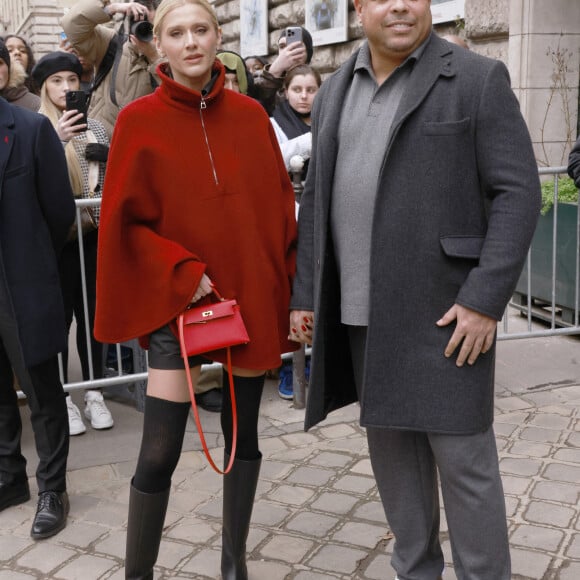 Celina Locks et son compagnon le footballeur Ronaldo - Arrivées au défilé de mode prêt-à-porter automne-hiver 2023/2024 "Hermes" à la Garde Républicaine lors de la Fashion Week de Paris. Le 4 mars 2023 © Christophe Aubert via Bestimage 