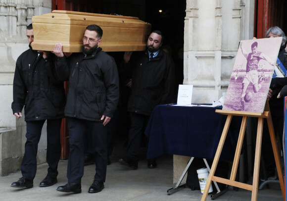 Cérémonie funéraire de la légende du football français Just Fontaine en la cathédrale Saint-Etienne de Toulouse, France, le 6 mars 2023. Just Fontaine, sélectionné à 21 reprises en équipe de France, Just Fontaine s'illustre lors de la Coupe du monde de 1958 dont il est meilleur buteur avec treize buts un record qui tient toujours en 2023. Sa carrière de joueur prend fin prématurément en 1960, à cause d'une blessure, est décédé à l'âge de 89 ans le 1er mars 2023. © Patrick Bernard/Bestimage