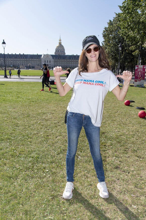 Semi-Exclusif - Anne Caillon - 2ème édition du "Bootcamp des Ambassadeurs" aux Invalides à Paris, le 21 septembre 2019. L’Agence de Communication Sandra and co spécialisée dans les relations publiques, presse et évènementiel est en collaboration avec Laetitia Fourcade pour la seconde édition du "Bootcamp des Ambassadeurs" . L’événement "Bootcamp des Ambassadeurs" s’est également affilié à une association appelée "Arts et Mouvement". Marrainée par Laetitia Fourcade. Laetitia a donc souhaité organiser cet évènement Bootcamp autour d’un moment convivial et sportif afin de vous associer à la cause : des femmes victimes de violences. Tous les bénéfices permettront à l'association de pérenniser et de développer des projets à destination des femmes et enfants victimes de violences. Cet événement consiste à rassembler plusieurs participants de tous âges afin de les entrainer à une préparation physique. © Pierre Perusseau/Bestimage  No web/No blog pour Belgique/Suisse 