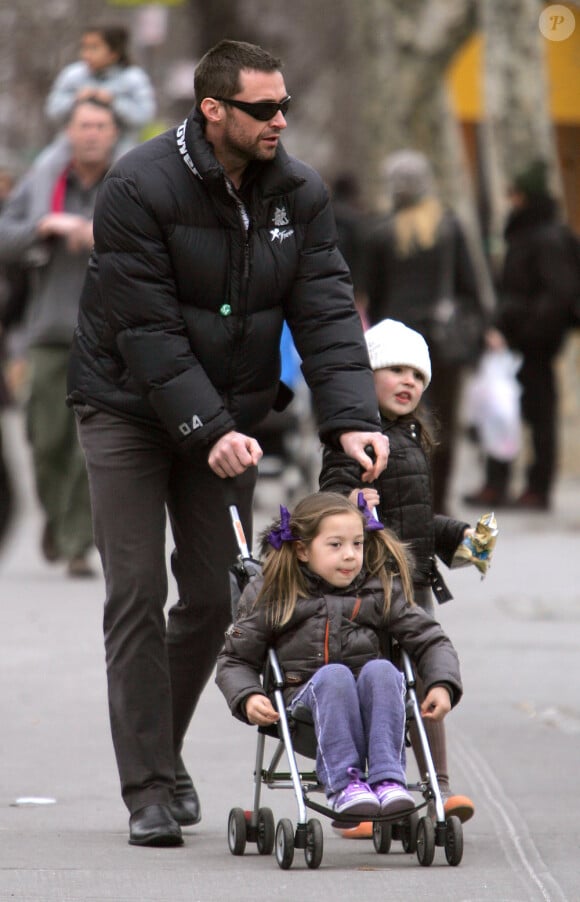 Hugh Jackman et sa fille Eva (février 2010)