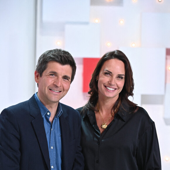 Exclusif - Thomas Sotto et Julia Vignali - Enregistrement de l'émission "Vivement Dimanche", présentée par M.Drucker et diffusée le 17 octobre sur France 2 © Guillaume Gaffiot / Bestimage