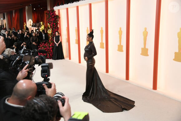 RIHANNA pose au photocall de la 95ème édition de la cérémonie des Oscars à Los Angeles, le 12 mars 2023. © Kevin Sullivan via Zuma Press/Bestimage 