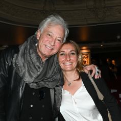 Laurent Boyer et une amie - Inauguration de la statue de cire de "Audrey Fleurot" au musée Grévin à Paris le 16 mars 2023. © Coadic Guirec/Bestimage