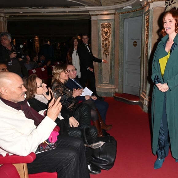 Son compagnon Djibril Glissant a filmé amoureusement le discours de sa bien-aimée.
Audrey Fleurot et son compagnon Djibril Glissant - Inauguration de la statue de cire de "Audrey Fleurot" au musée Grévin à Paris le 16 mars 2023. © Coadic Guirec/Bestimage