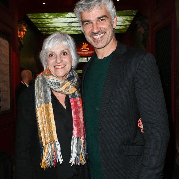 François Vincentelli et sa mère - Inauguration de la statue de cire de "Audrey Fleurot" au musée Grévin à Paris le 16 mars 2023. © Coadic Guirec/Bestimage 