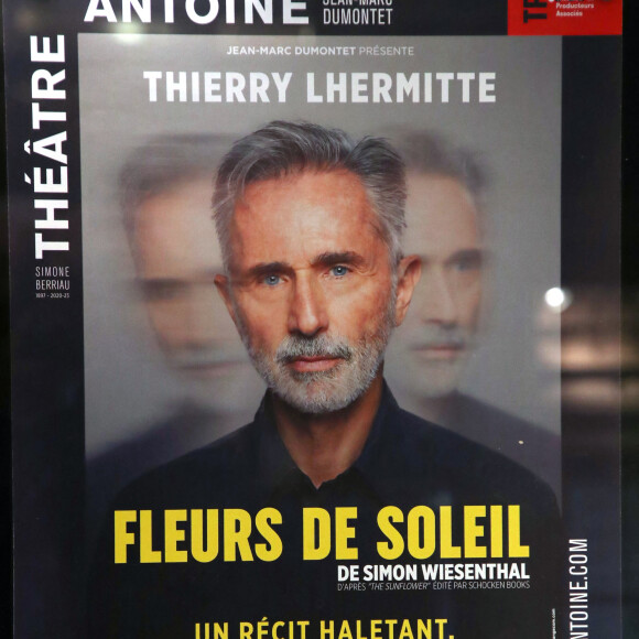 Exclusif - Illustration de l'affiche - Représentation de la pièce de théâtre "Fleurs de soleil" au théâtre Antoine à Paris, France, le 16 mars 2023. © Bertrand Rindoff/Bestimage 