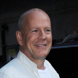 Bruce Willis - People au David Letterman Show à New York le 28 août 2012