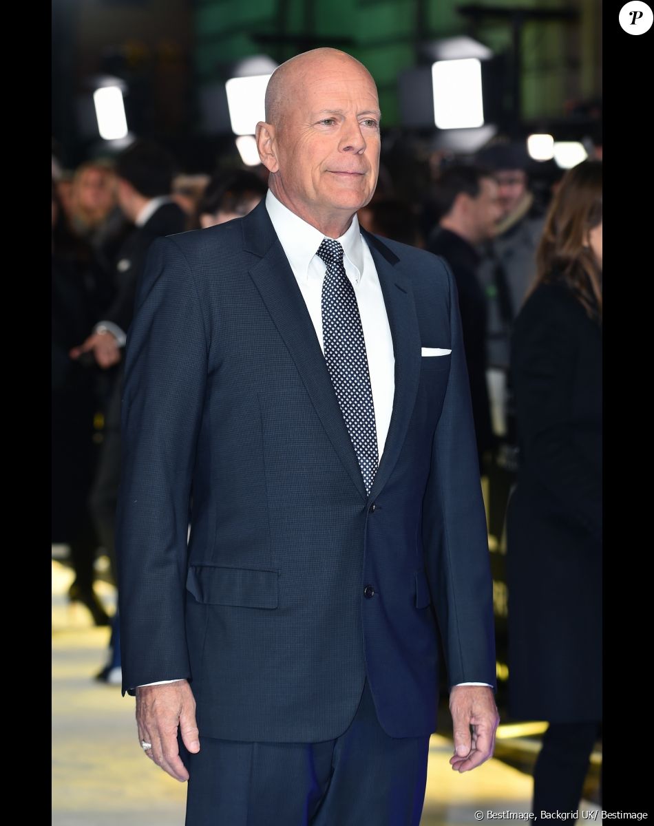 Bruce Willis à la première de "Glass" à Londres, le 9 janvier 2019.