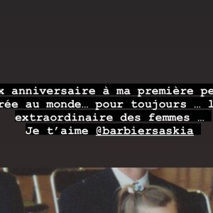 "Joyeux anniversaire à ma première personne préférée au monde pour toujours. La plus extraordinaire des femmes, je t'aime."