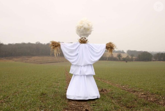 L'épouvantail Lady Gaga du fermier Nigel Britten, à Surrey, le 23 février 2010 !