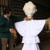 L'épouvantail Lady Gaga du fermier Nigel Britten, à Surrey, le 23 février 2010 !
