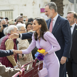 Le roi Felipe VI et la reine Letizia d'Espagne, assistent à l'ouverture du 9ème Congrès international de la langue espagnole à Cadix, le 27 mars 2023. 