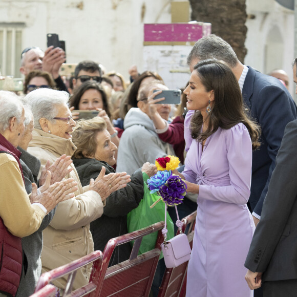 Le roi Felipe VI et la reine Letizia d'Espagne, assistent à l'ouverture du 9ème Congrès international de la langue espagnole à Cadix, le 27 mars 2023. 