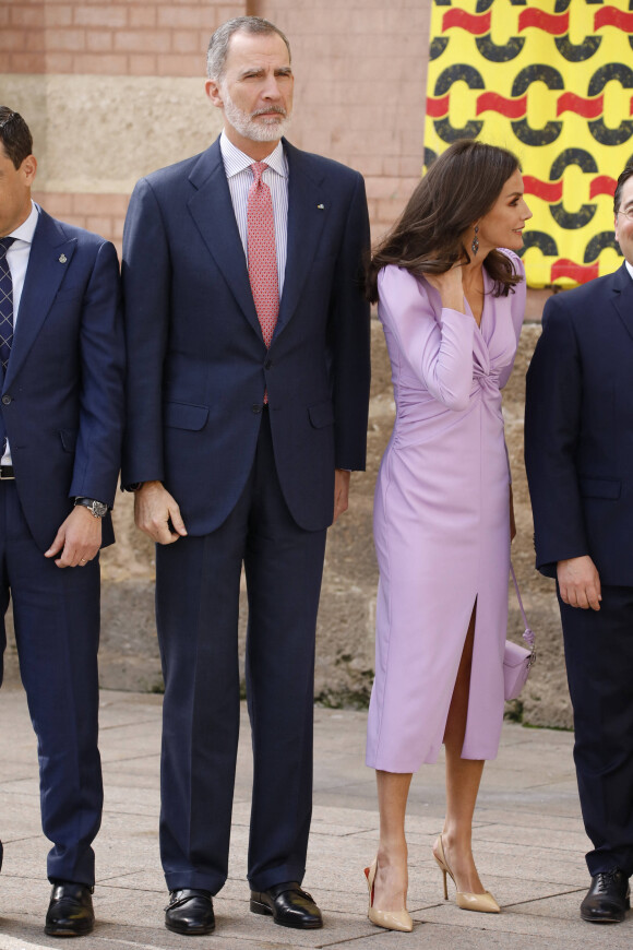 Le roi Felipe VI et la reine Letizia d'Espagne, assistent à l'ouverture du 9ème Congrès international de la langue espagnole à Cadix, le 27 mars 2023. 