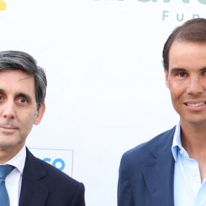 José María Álvarez-Pallete, Rafael Nadal - Photocall de la première édition du "Rafa Nadal Foundation Awards" au Musée d'Art contemporain de Palma de Majorque. Le 27 mars 2023