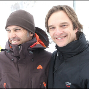 Ce mercredi 29 mars, les deux hommes étaient les invités d'Anne-Elisabeth Lemoine sur le plateau de "C à Vous" pour en parler.
Paul Belmondo et David Hallyday - Les stars au "Audi Driving" sur le circuit de Glace de Val d'Isère dans le cadre de la descente de la coupe du monde de ski.