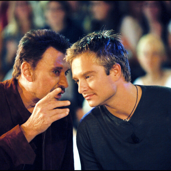 Johnny Hallyday et son fils David.