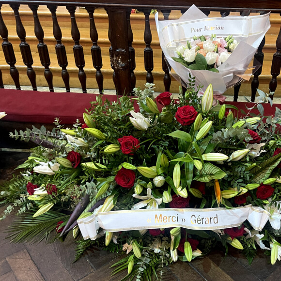 Obsèques de Marion Game en l'église Saint Roch à Paris le 31 mars 2023. 