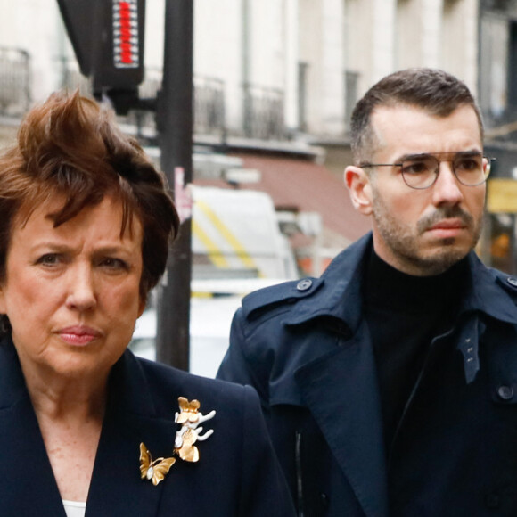 Roselyne Bachelot - Obsèques de Marion Game en l'église Saint Roch à Paris le 31 mars 2023. 